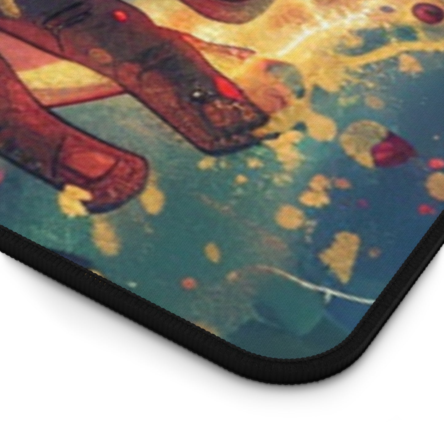 Mystical Warrior Desk Mat – Unique Gaming & Office Accessory for Creative Minds