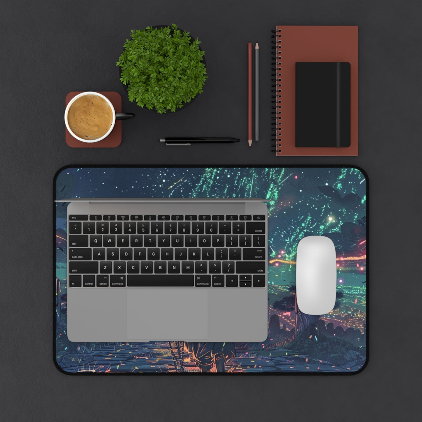 Cosmic Warrior Desk Mat - Gaming/Office Decor - Perfect for Gamers & Creatives