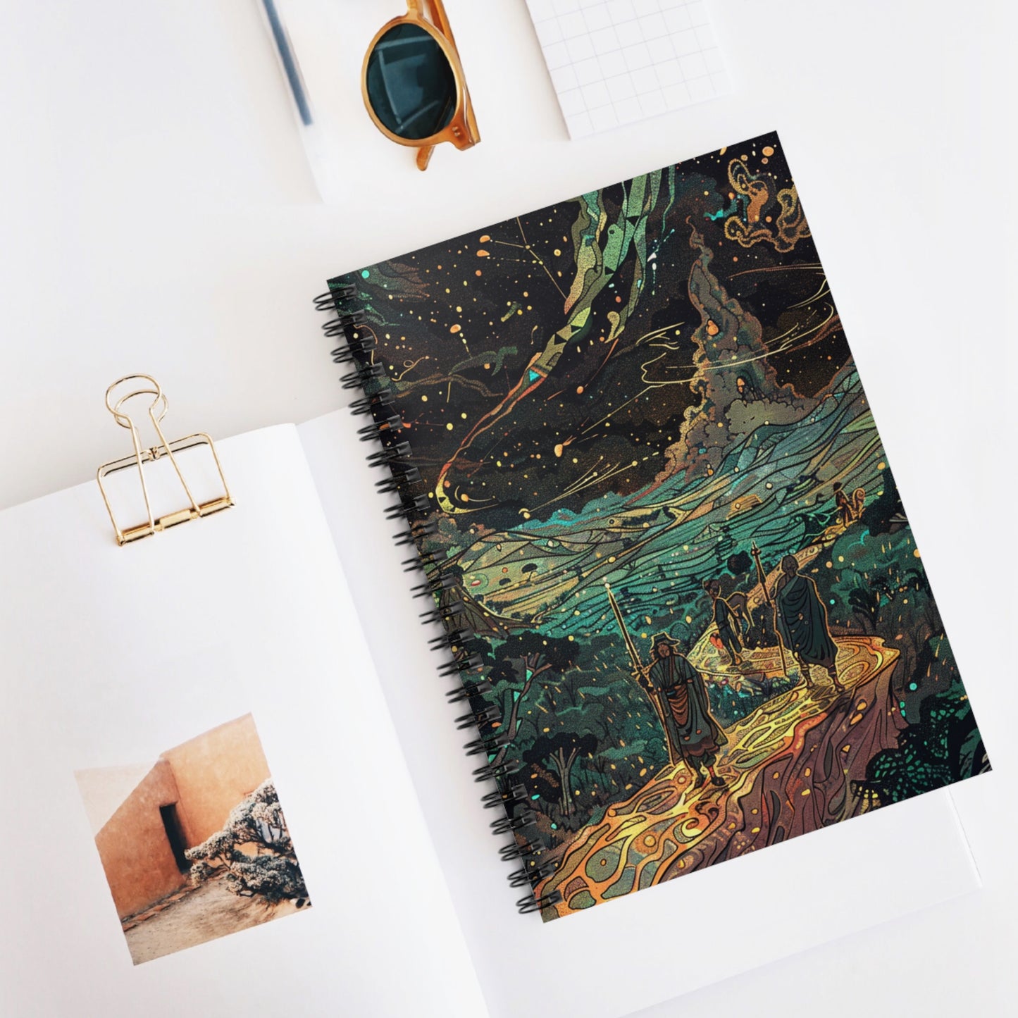 Adventure Awaits Spiral Notebook - Ruled Line | Fantasy Landscape Design