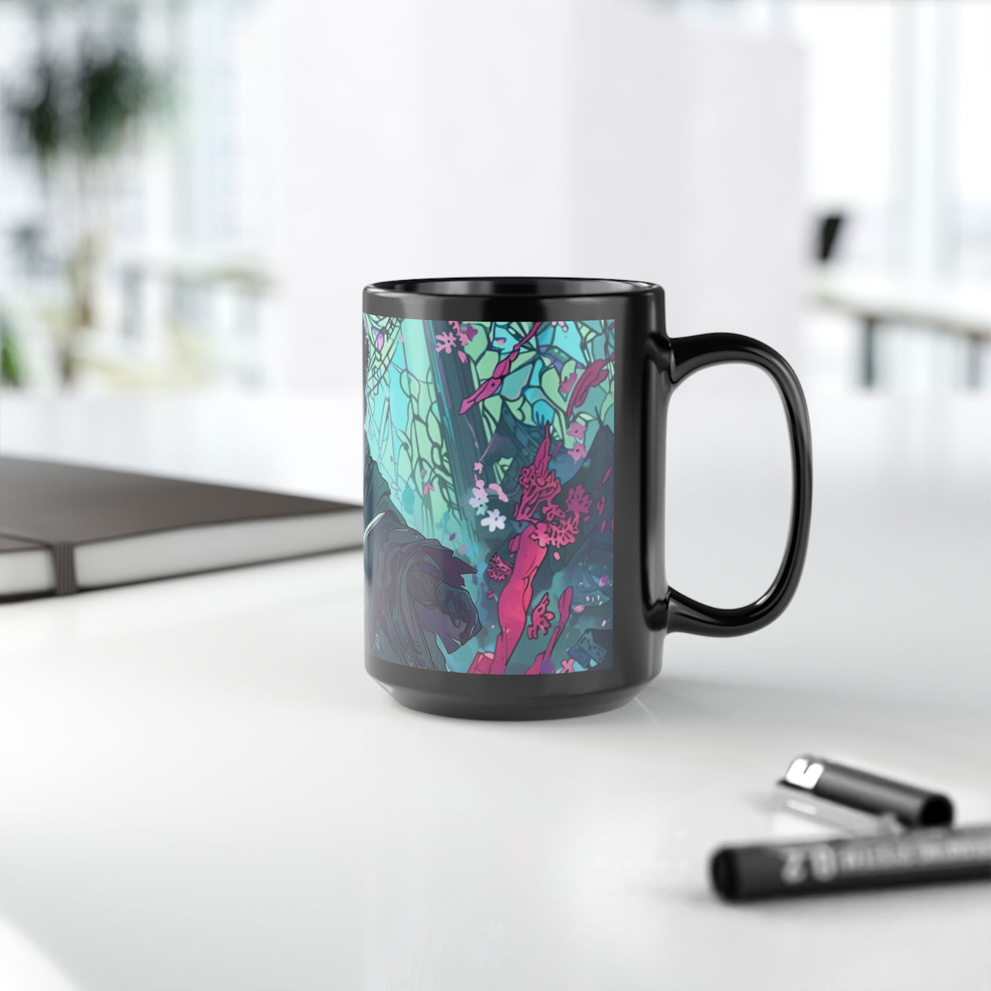 Fantasy Warrior Black Mug - 11oz & 15oz - Perfect for Gifts and Collectors