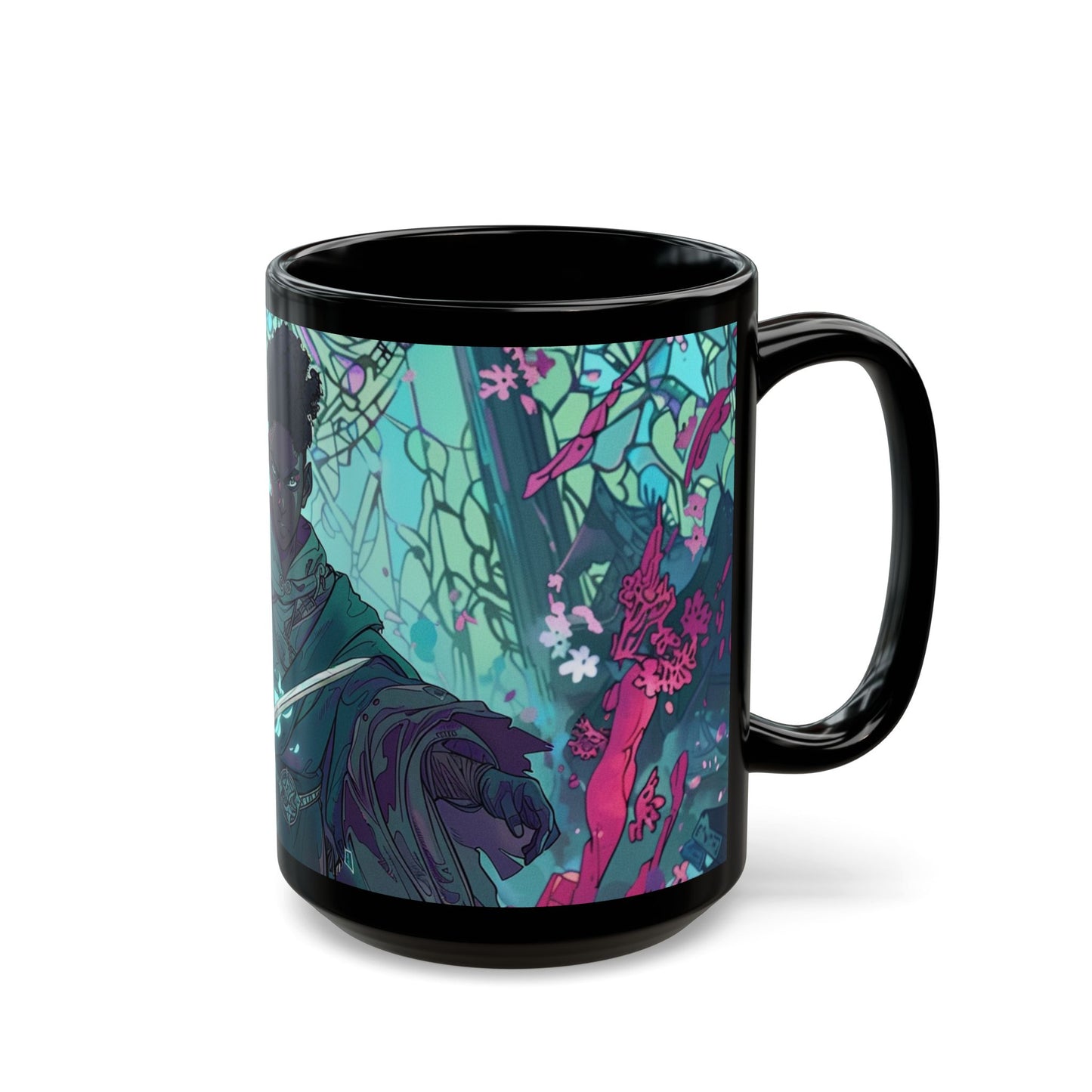 Fantasy Warrior Black Mug - 11oz & 15oz - Perfect for Gifts and Collectors