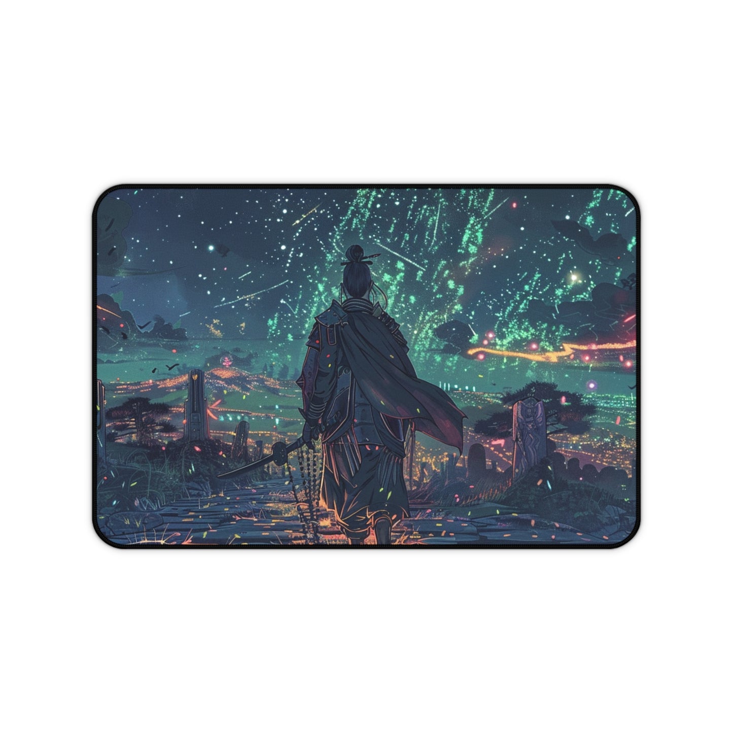 Cosmic Warrior Desk Mat - Gaming/Office Decor - Perfect for Gamers & Creatives