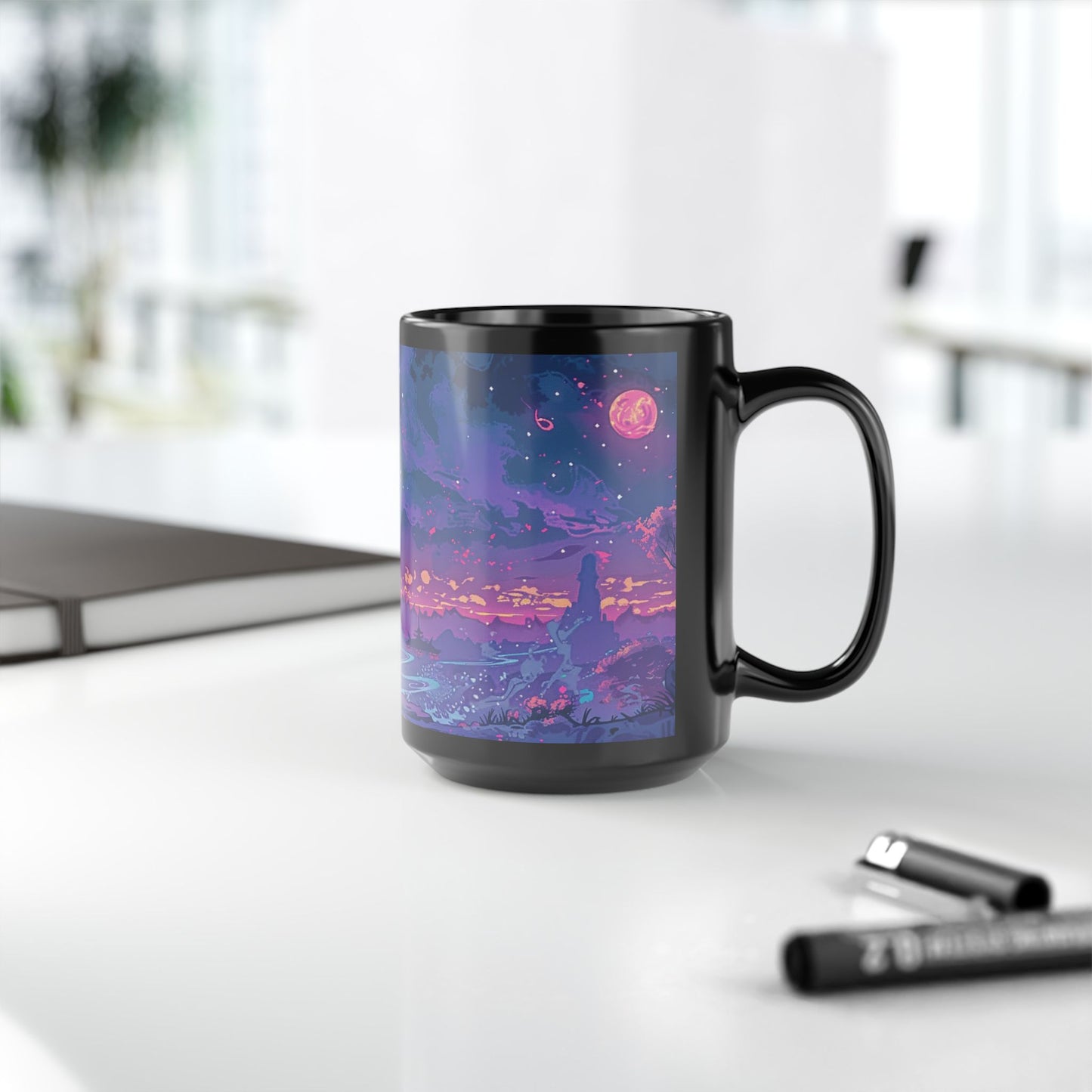 Mystical Landscape Mug - 11oz & 15oz - Perfect for Stargazers and Dreamers