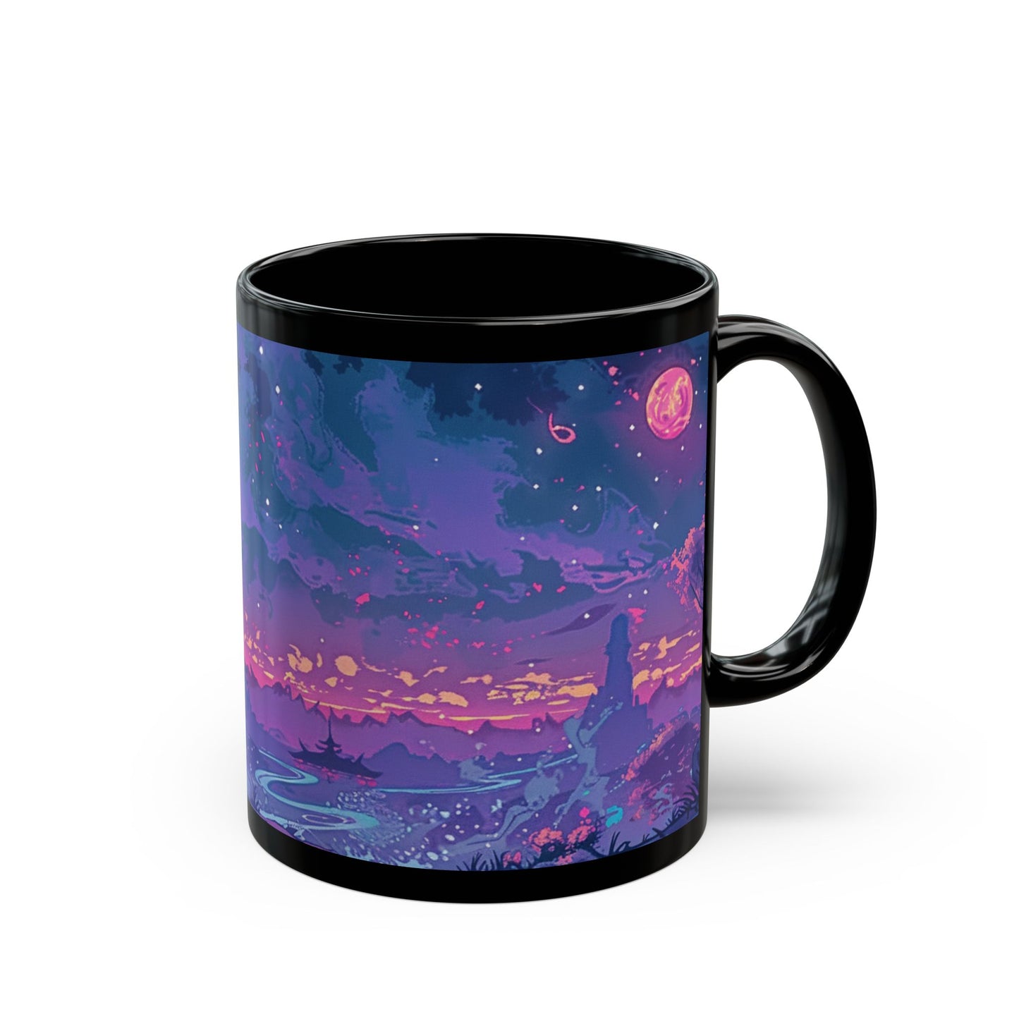 Mystical Landscape Mug - 11oz & 15oz - Perfect for Stargazers and Dreamers