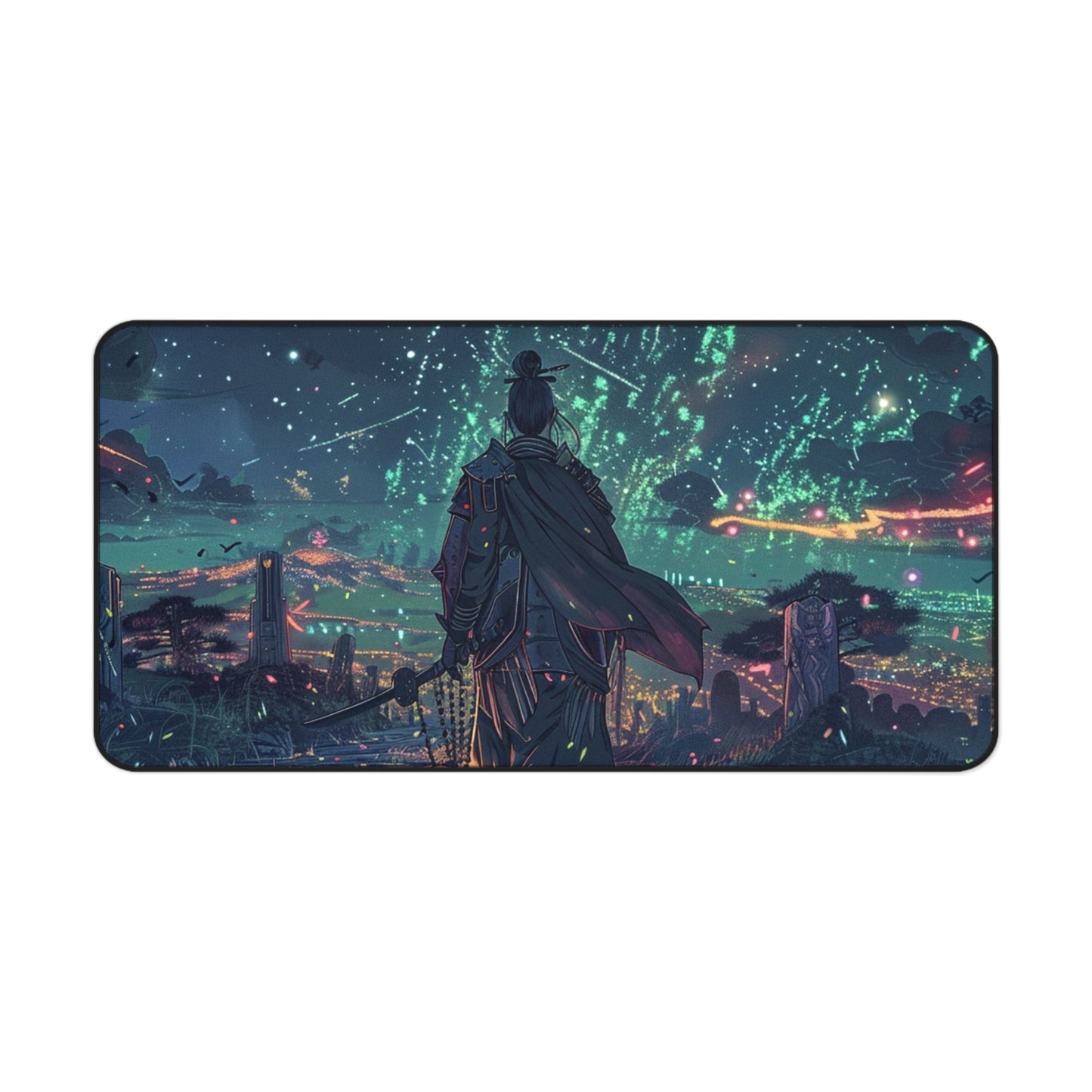 Cosmic Warrior Desk Mat - Gaming/Office Decor - Perfect for Gamers & Creatives
