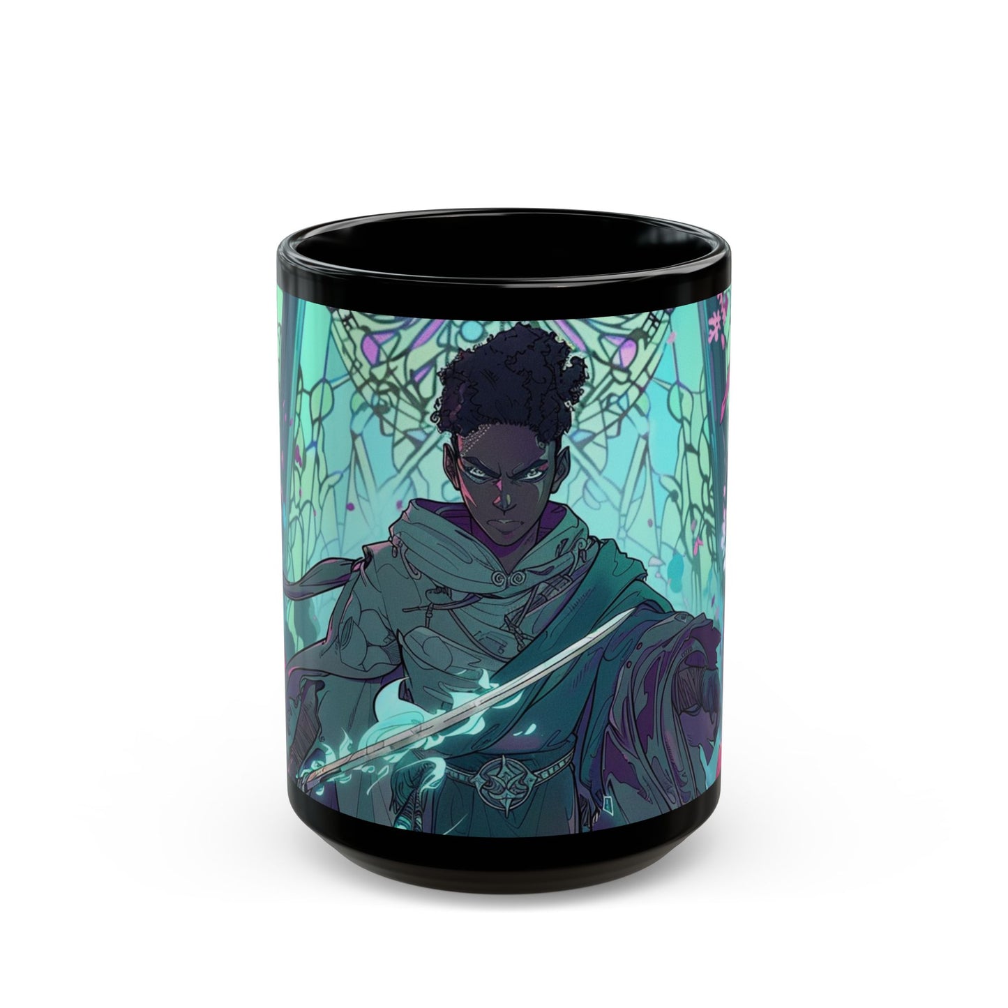 Fantasy Warrior Black Mug - 11oz & 15oz - Perfect for Gifts and Collectors