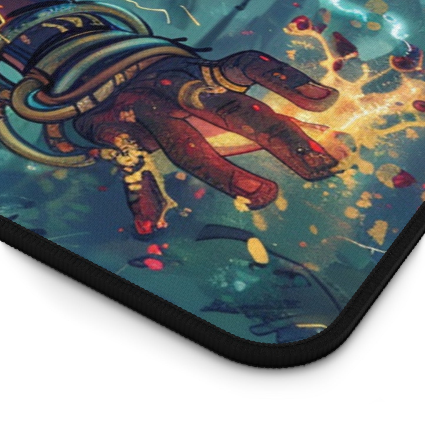 Mystical Warrior Desk Mat – Unique Gaming & Office Accessory for Creative Minds