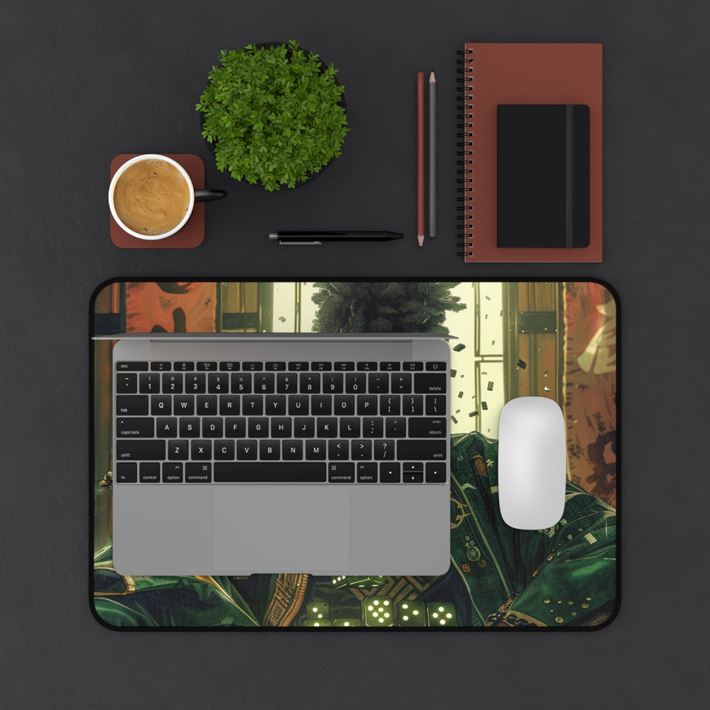 Bold & Artistic Desk Mat - Samurai Warrior Design for Home Office