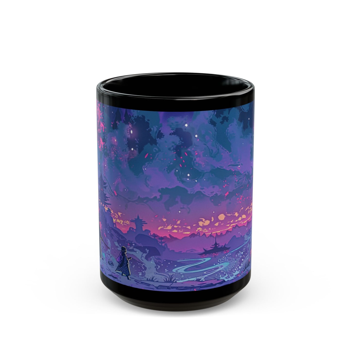 Mystical Landscape Mug - 11oz & 15oz - Perfect for Stargazers and Dreamers