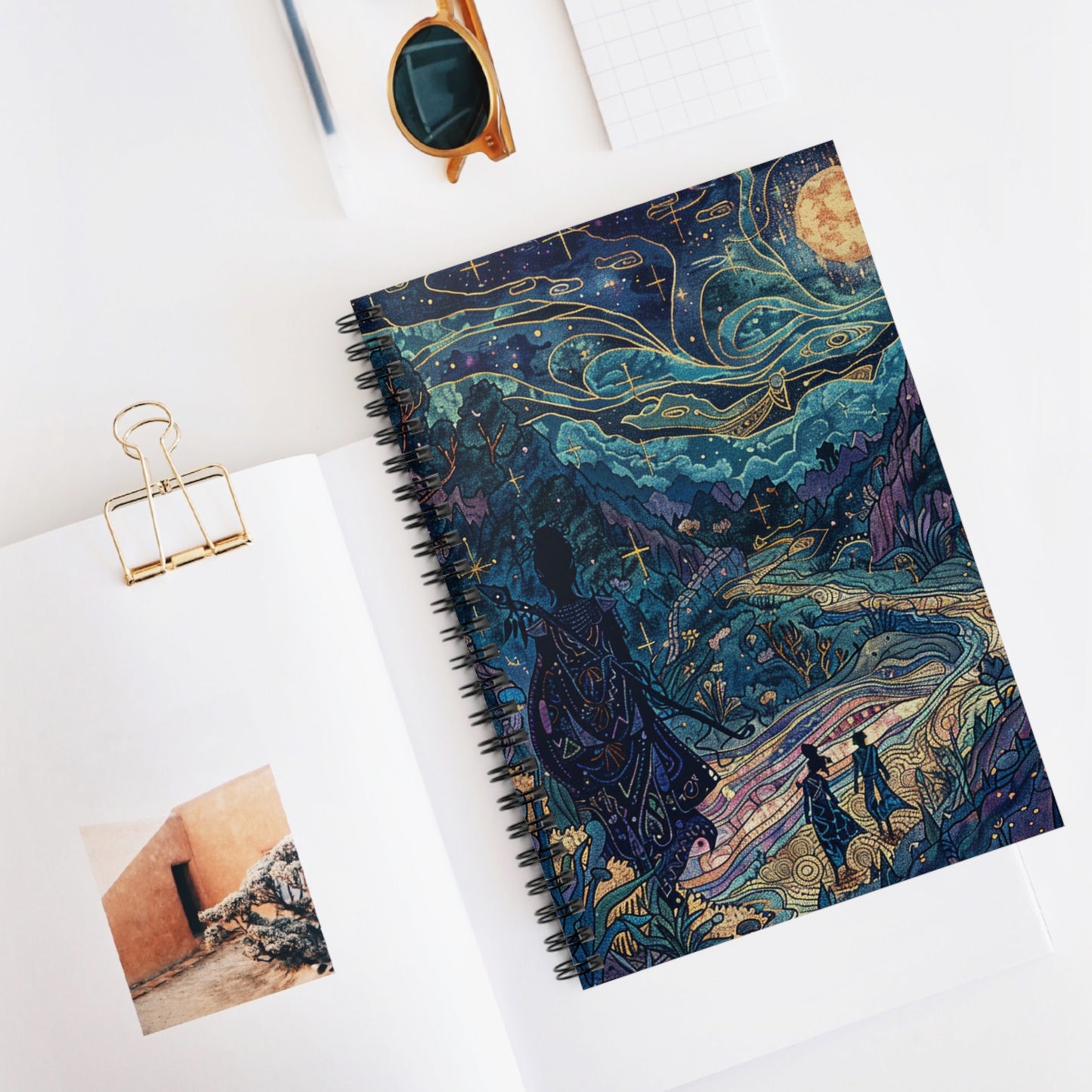 Celestial Adventure Ruled Spiral Notebook - Perfect for Dreamers and Creatives