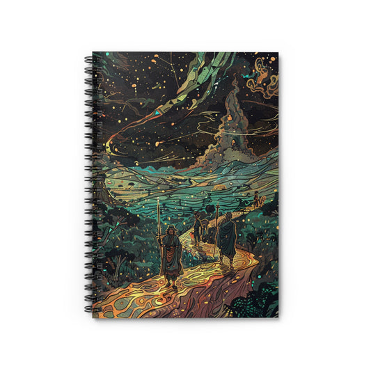 Adventure Awaits Spiral Notebook - Ruled Line | Fantasy Landscape Design