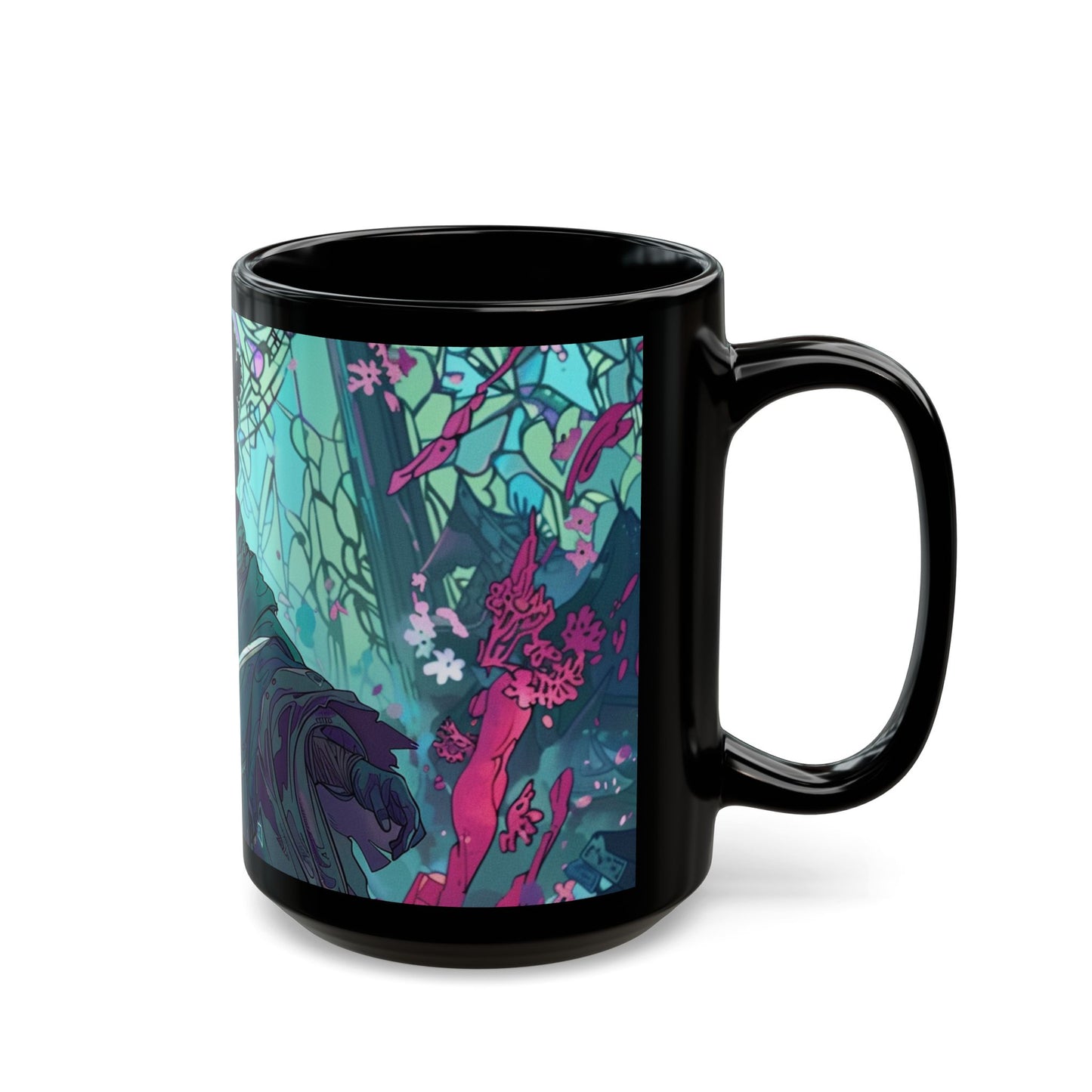 Fantasy Warrior Black Mug - 11oz & 15oz - Perfect for Gifts and Collectors