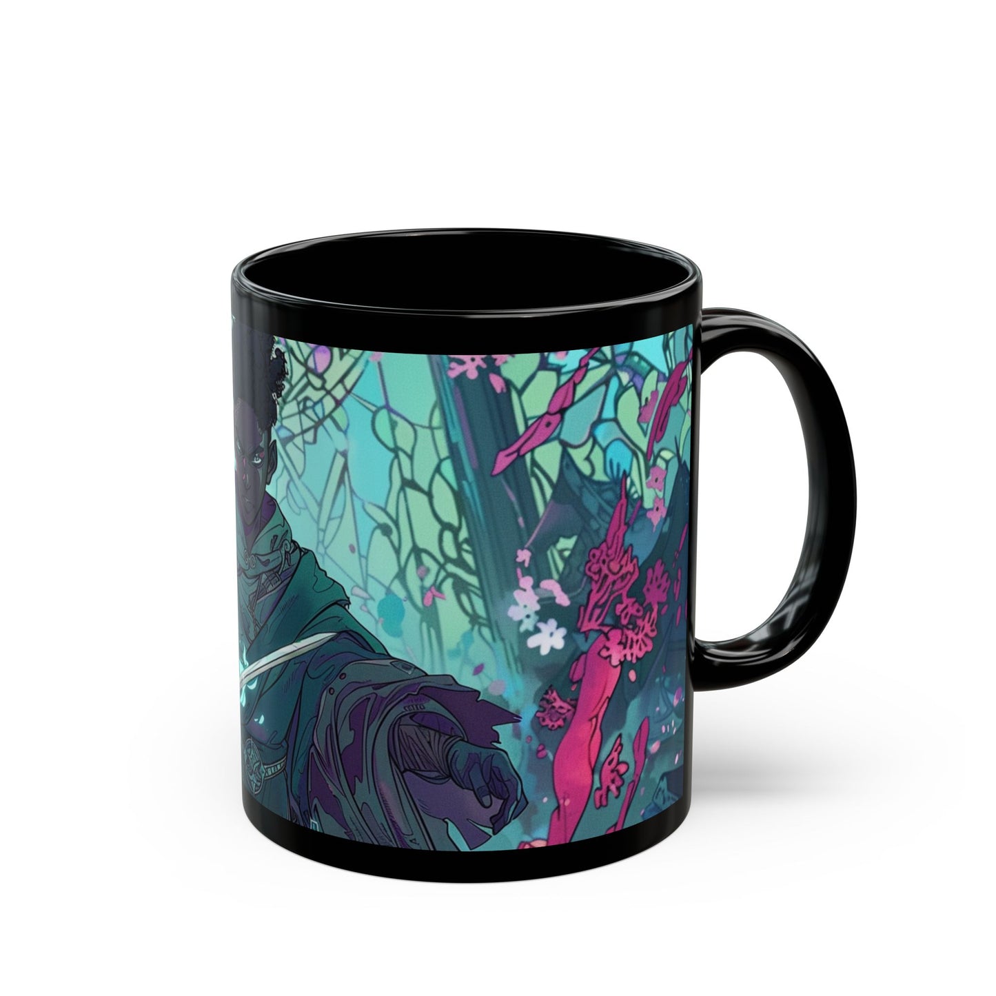 Fantasy Warrior Black Mug - 11oz & 15oz - Perfect for Gifts and Collectors