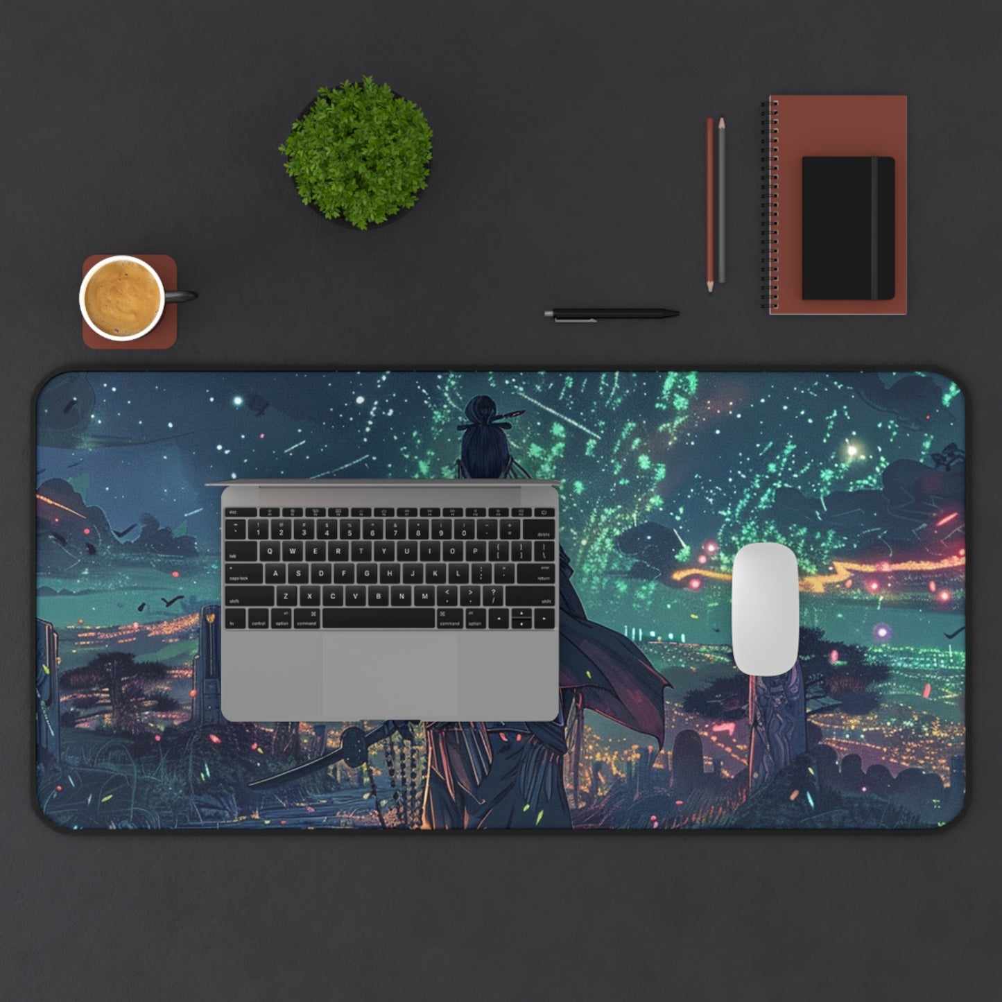 Cosmic Warrior Desk Mat - Gaming/Office Decor - Perfect for Gamers & Creatives