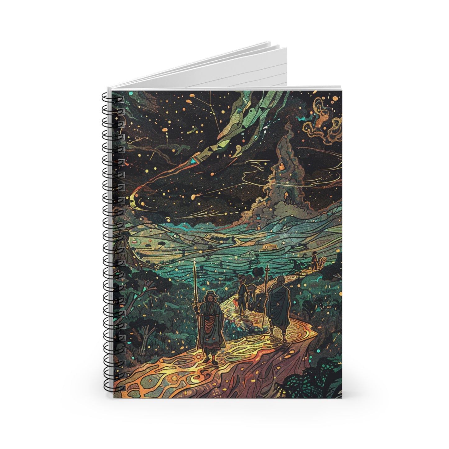 Adventure Awaits Spiral Notebook - Ruled Line | Fantasy Landscape Design