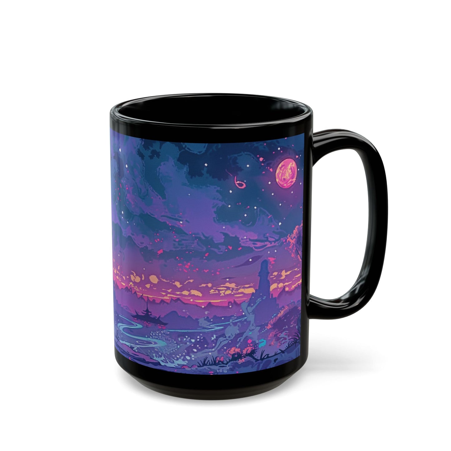 Mystical Landscape Mug - 11oz & 15oz - Perfect for Stargazers and Dreamers