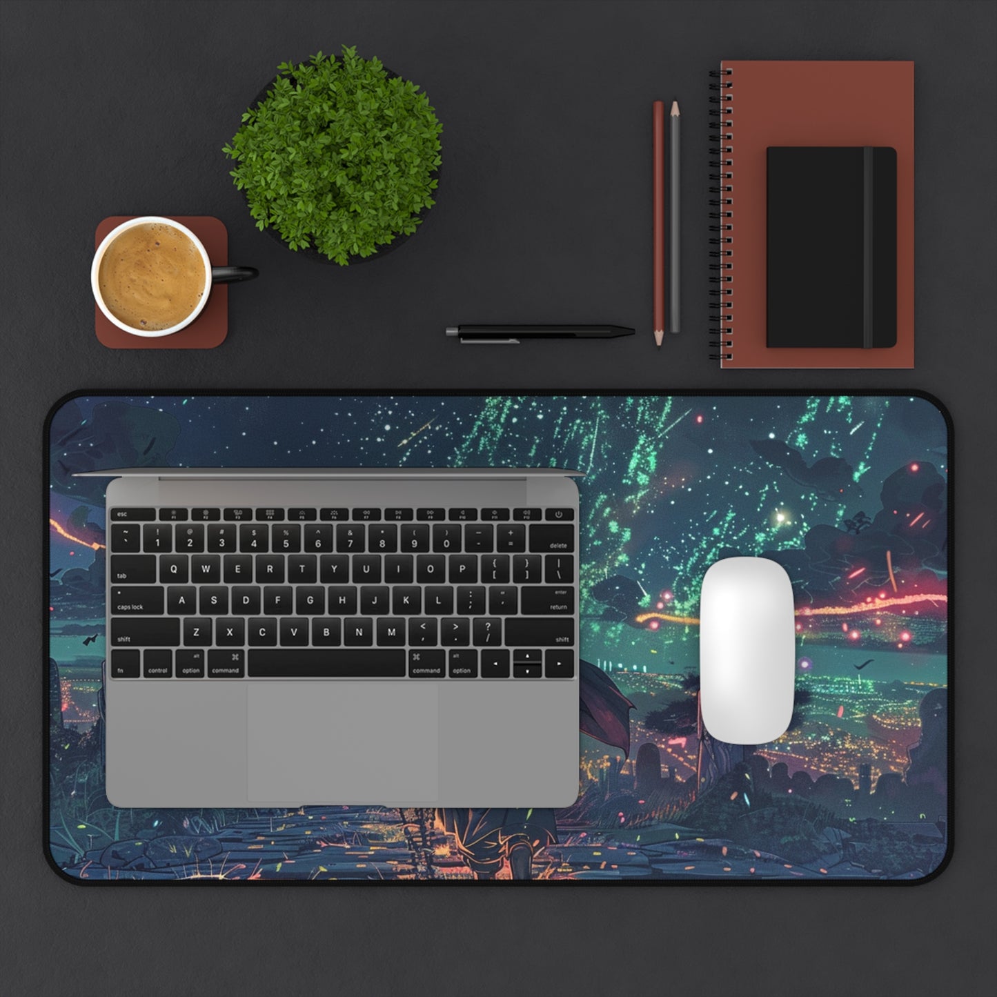 Cosmic Warrior Desk Mat - Gaming/Office Decor - Perfect for Gamers & Creatives