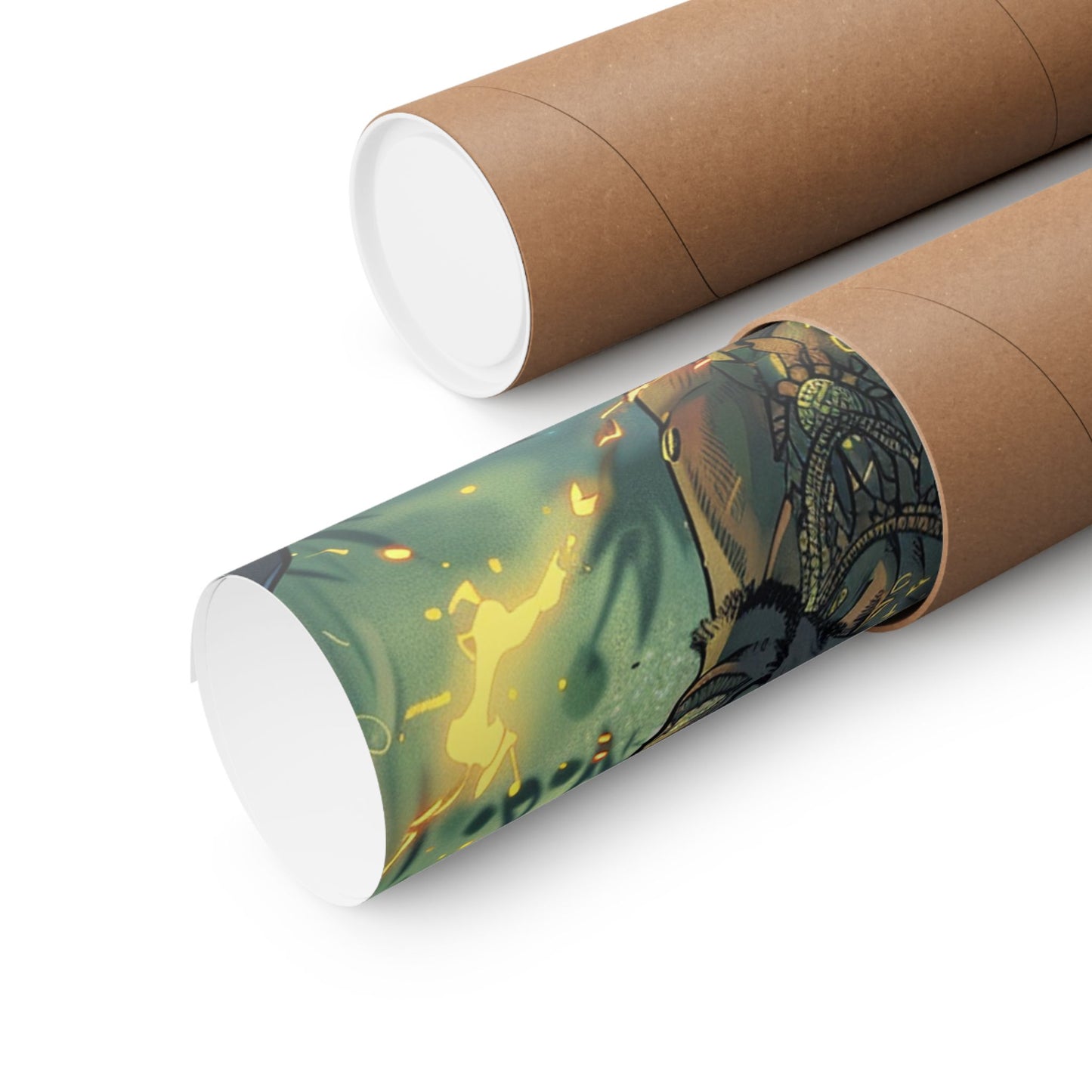 Mystical Warrior Matte Vertical Poster - Vibrant Nature Art Print