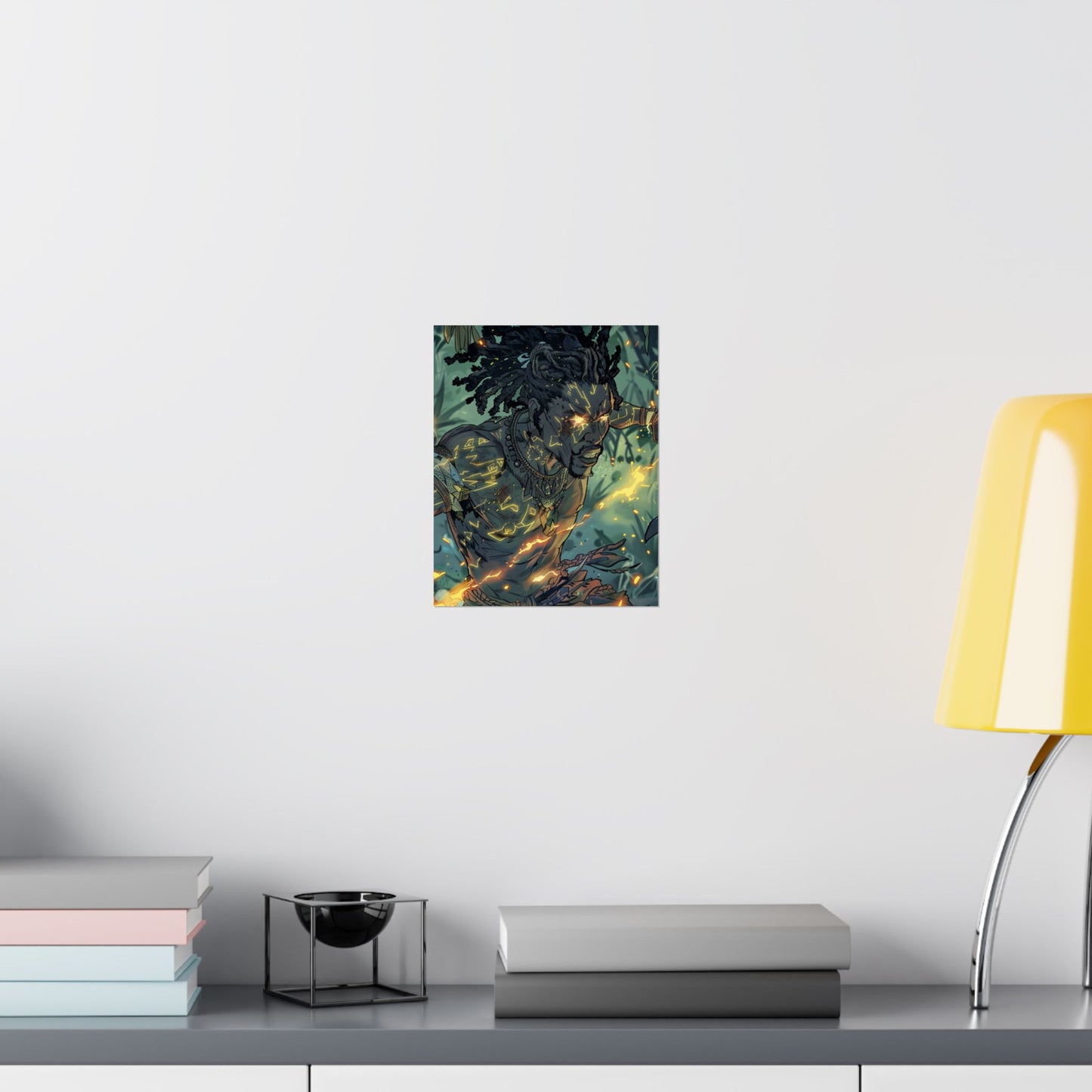 Mystical Warrior Matte Vertical Poster - Vibrant Nature Art Print