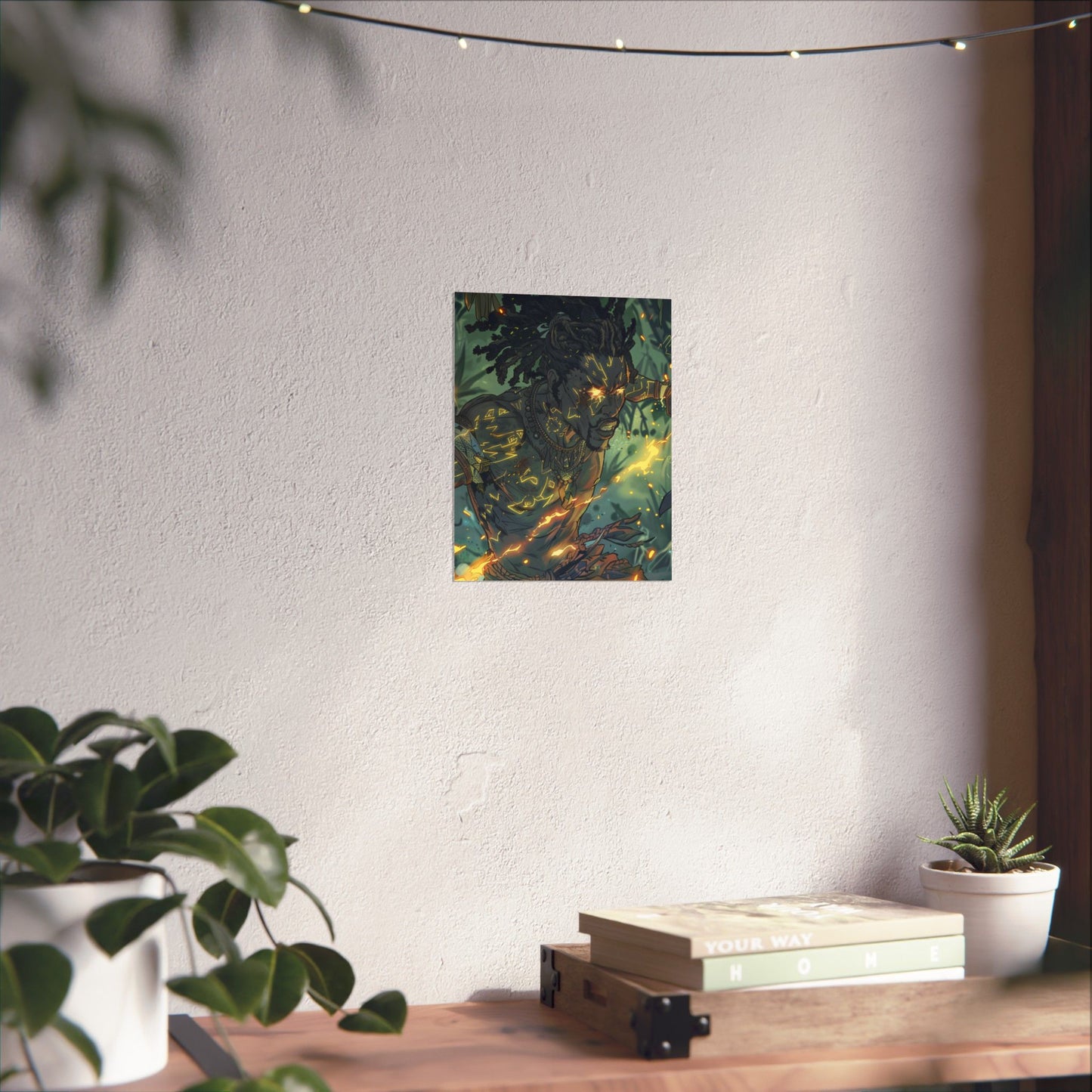 Mystical Warrior Matte Vertical Poster - Vibrant Nature Art Print